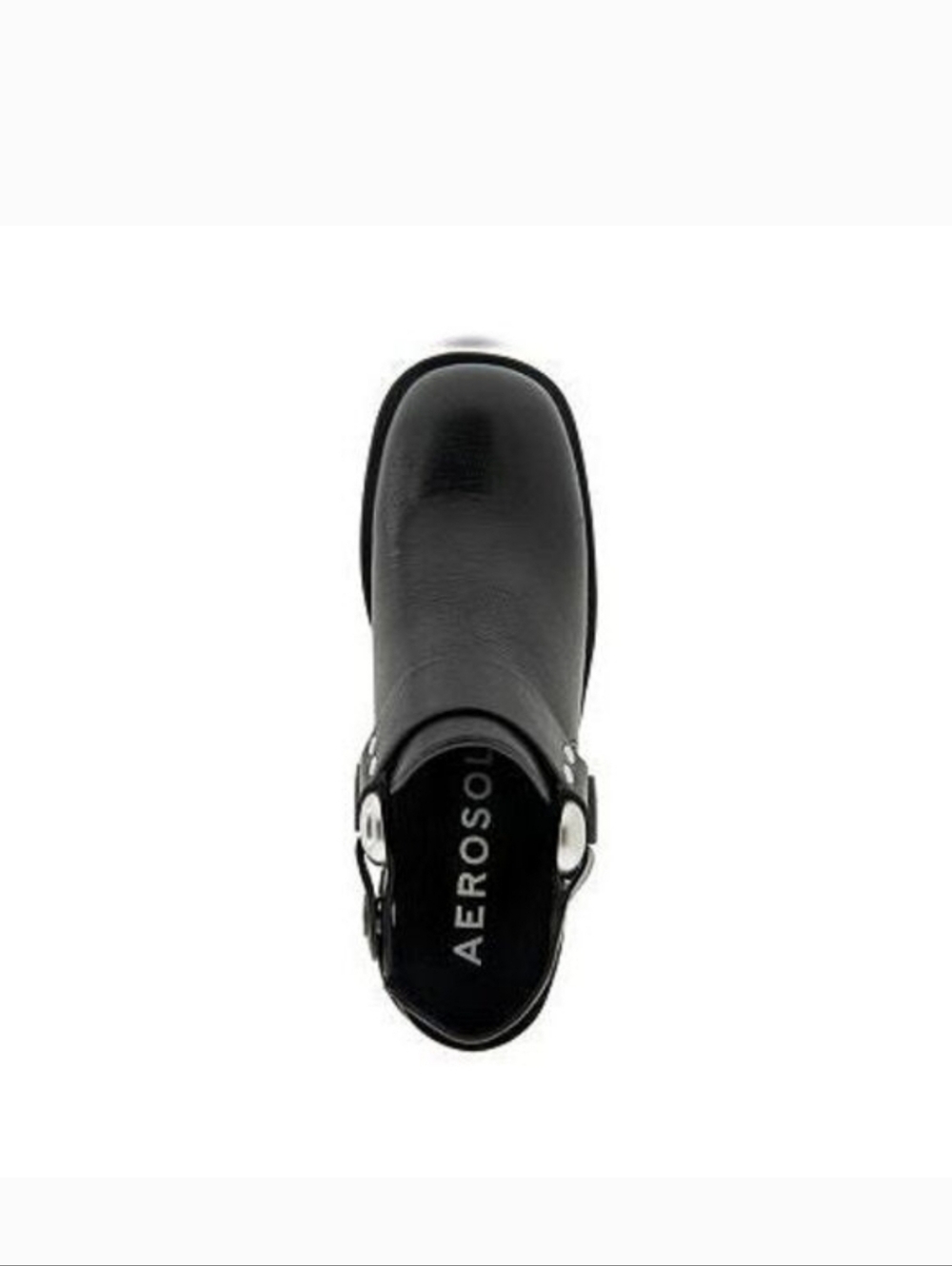 Aerosoles Women's Maya Strap Mules Black Waxy Leather - Picture 4 of 11